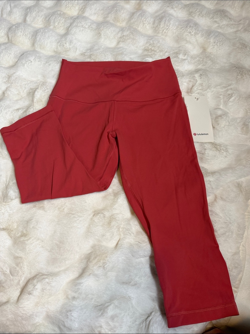 lululemon athletica Womans Crop Leggings- Desert Red